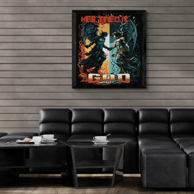 Pôster O Inferno Tentou Que Deus Negasse A Fé Cristã (Criador carregado)