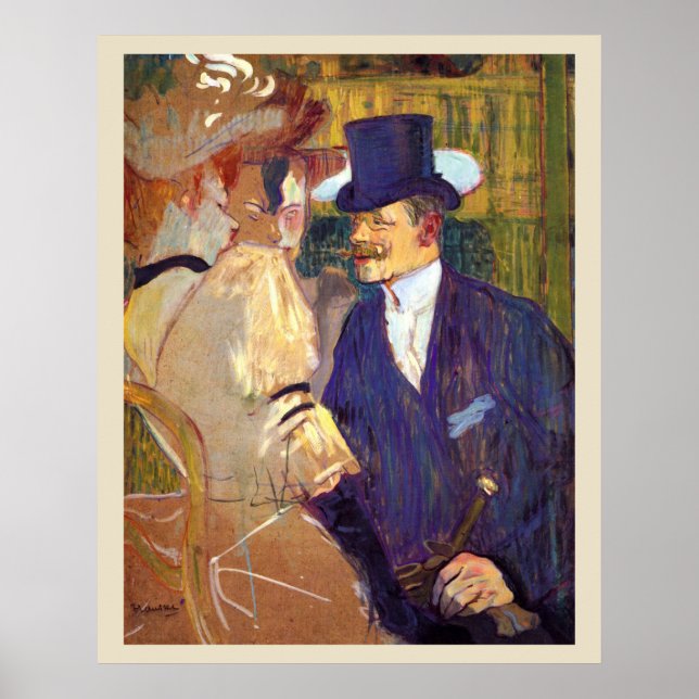 Poster O inglês de Toulouse Lautrec, Vintage Art (Frente)