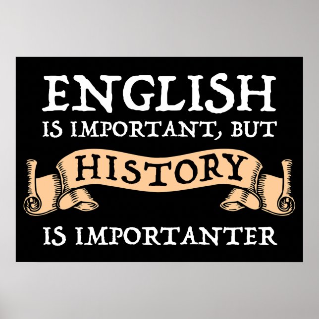 Poster O Inglês É Importante, Mas A História É Importante (Frente)