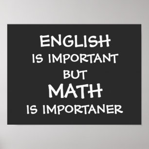 Poster O inglês é importante, mas a matemática é impo