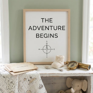 Poster O Início da Aventura Anúncio de Novo Bebê Fofo 