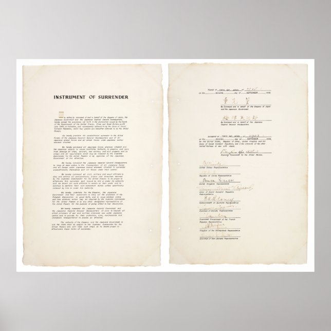 Pôster O Instrumento de Renúncia Japonês (1945) (Frente)