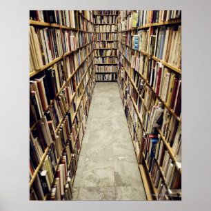 Pôster O interior de uma livraria de segunda mão Sweden.