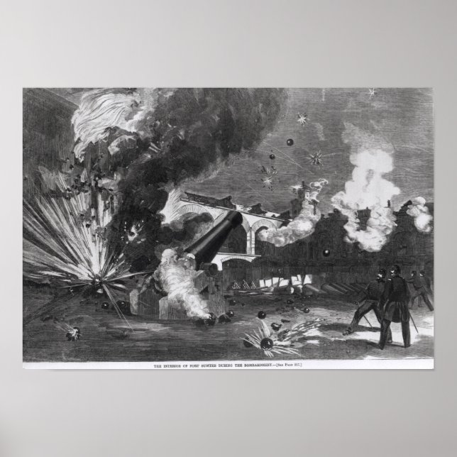 Pôster O interior do Forte Sumter durante o (Frente)