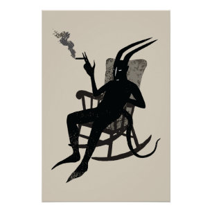 Pôster O Intervalo do Diabo – Arte de Parede de Humor Neg