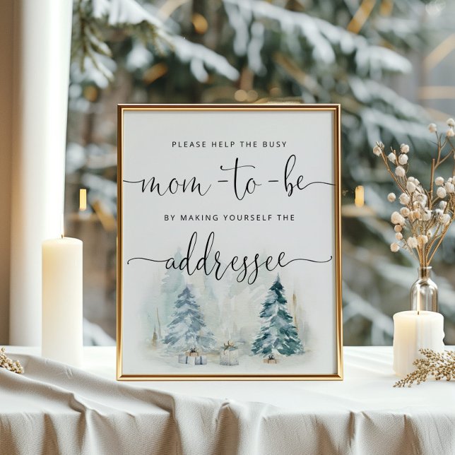 Poster O inverno ajuda a mãe ocupada a morar um envelope (Criador carregado)