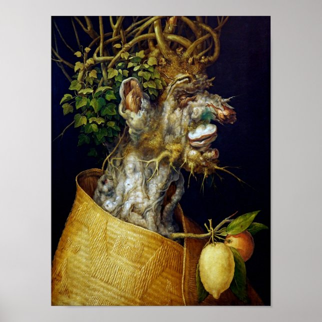 Poster O inverno, Arcimboldo (Frente)
