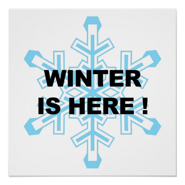 Pôster O inverno está aqui, floco de neve liberal (Frente)