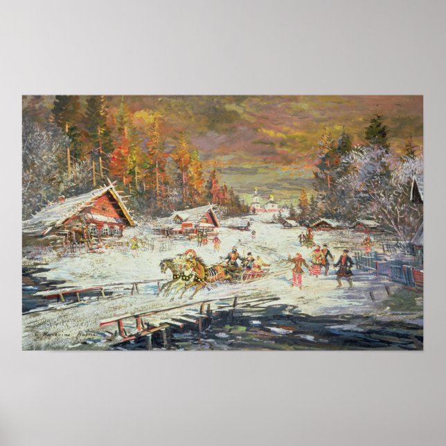 Pôster O inverno russo, 1900-10 (Frente)