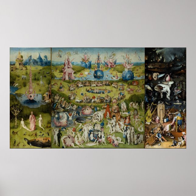 Poster O Jardim das Delícias Terrenas Hieronymus Bosch (Frente)
