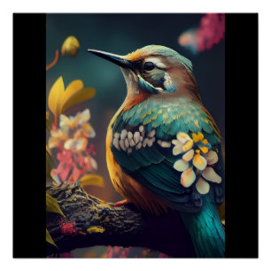 Pôster O Jardim de Beija-flores Khem Poster Perfeito Bril