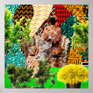 Poster O Jardim Dentro: Silhueta Afrocêntrica