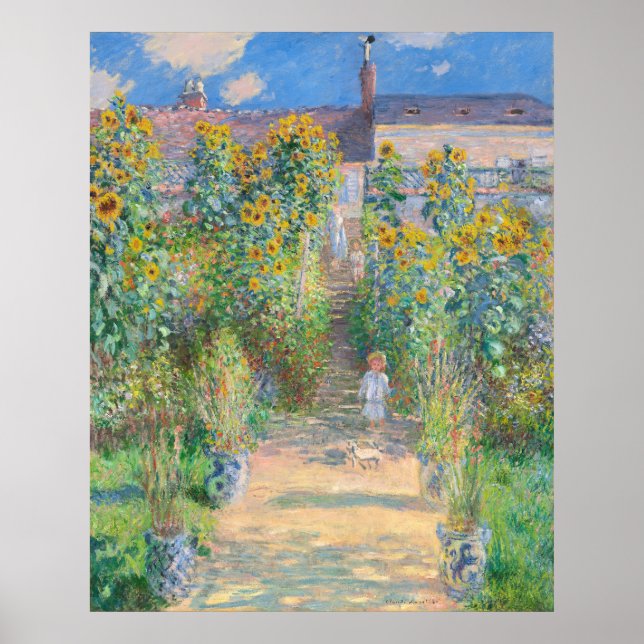 Poster O Jardim do Artista de Monet em Vétheuil (Frente)