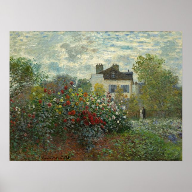Poster O Jardim do Artista em Argenteuil Claude Monet (Frente)