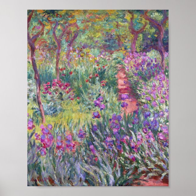 Poster O Jardim do Artista em Giverny por Claude Monet (Frente)