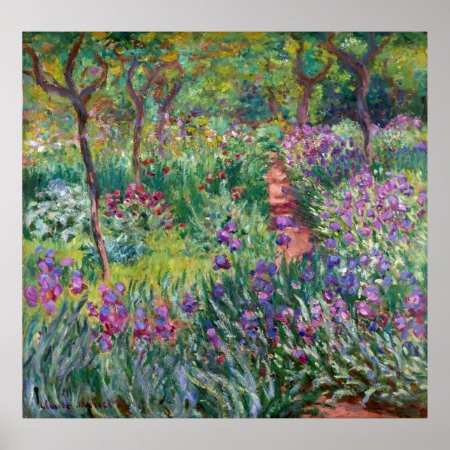 Poster O Jardim do Artista em Giverny por Claude Monet (Frente)