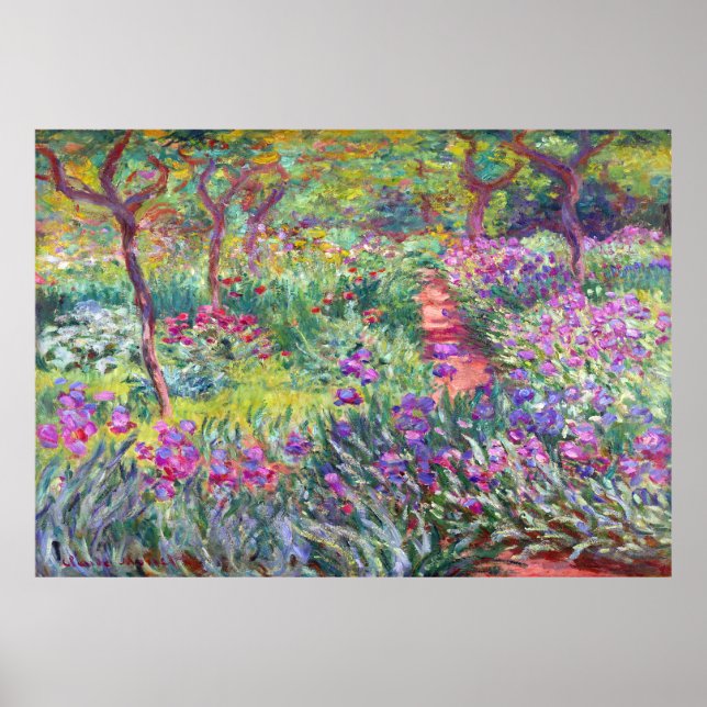 Poster O Jardim do Artista em Giverny por Claude Monet (Frente)
