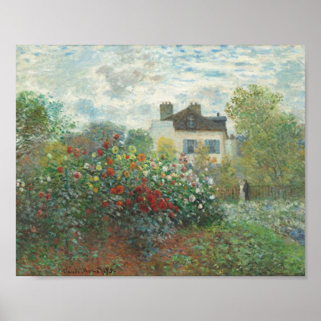 Poster O Jardim do Artista no Monet Argenteuil (Frente)