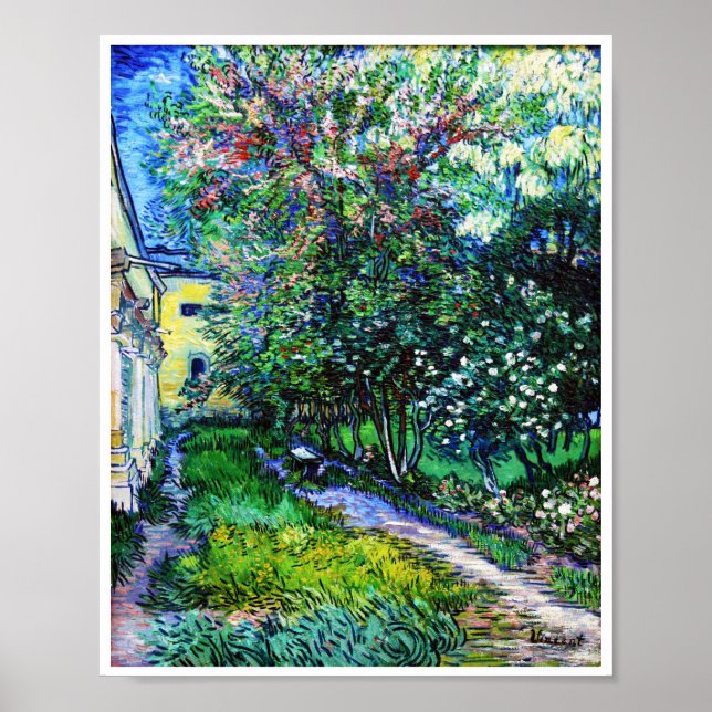Poster O Jardim do Asilo em Santo-Rémy, Van Gogh (Frente)