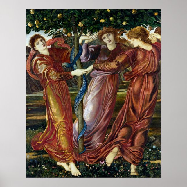 Poster O Jardim dos Hesperides por Edward Burne-Jones (Frente)