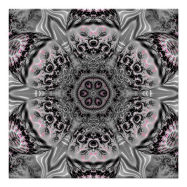 Pôster O Jardim Fractal Prateado