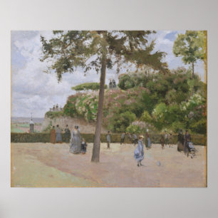 Poster O jardim público em Pontoise 1874