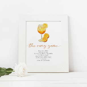 Poster O jogo Aperol Spritz Citrus Chá de panela
