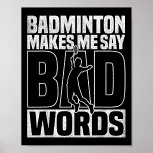 Poster O Jogo Badminton Dava Más Palavras Enlouquecendo B