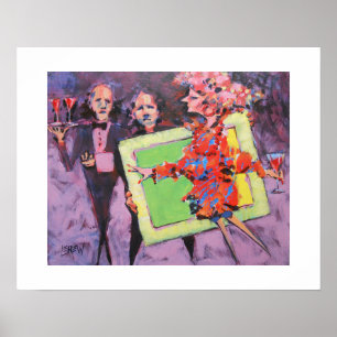 Poster O Jogo da Galeria Pintura / Artista Larry Lerew