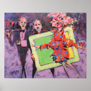 Poster O Jogo da Galeria Pintura / Artista Larry Lerew