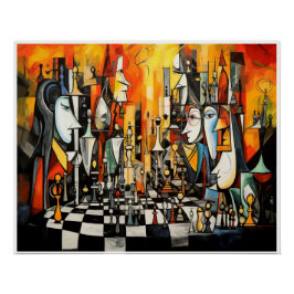 Pôster O jogo de xadrez