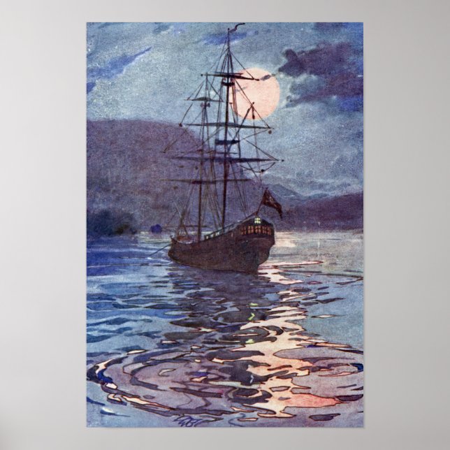 Pôster O Jolly Roger por Alice B. Woodward (Frente)