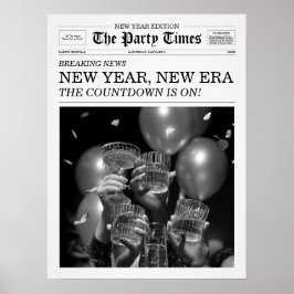 Poster O Jornal The Party Times Ano Novo Nova Era