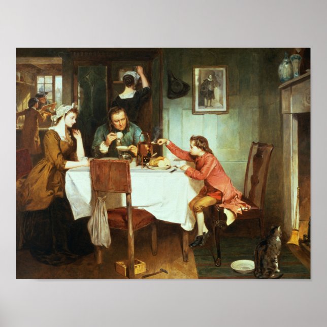 Poster O Jovem James Watt Brincando com Vapor (Frente)