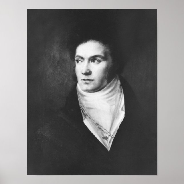 Pôster O jovem Ludwig van Beethoven 1806 (Frente)