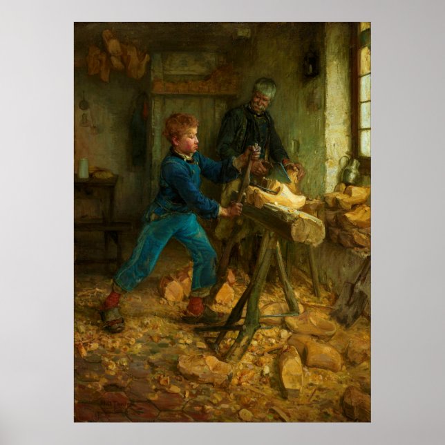 Poster O Jovem Sabot Maker por Henry Ossawa Tanner 1895 (Frente)