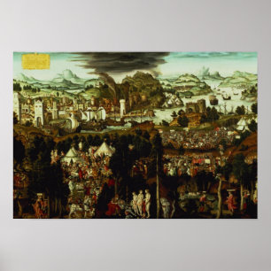 Pôster O julgamento de Paris e da guerra Trojan, 1540