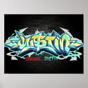 Pôster O Justin conhecido nos grafites