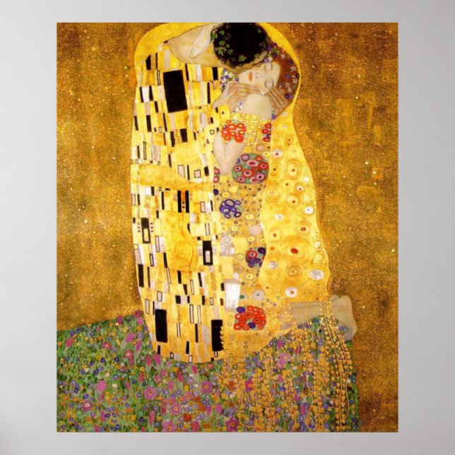 Pôster O Kiss Gustav Klimt (Frente)