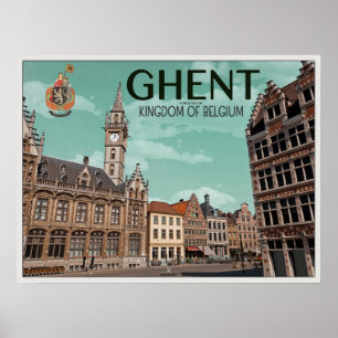 Poster O Korenmarkt - o Ghent