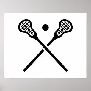 Pôster O lacrosse cruzado cola a bola