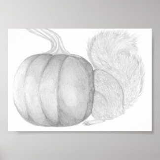 Poster O Ladrão de Abóbora, Desenho de Esquilo