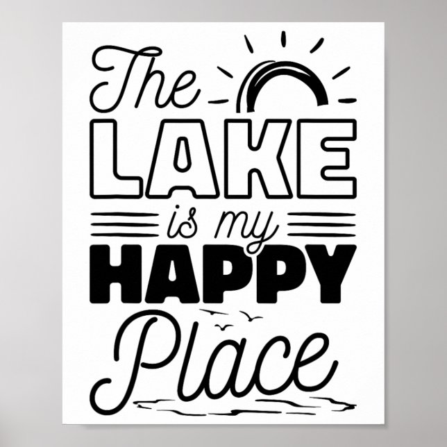 Poster O Lago É Meu Lugar Feliz (Frente)