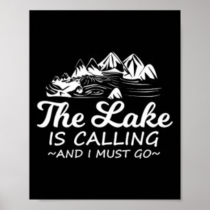 Poster O Lago Está Chamando E Eu Devo Ir Piada De Barco