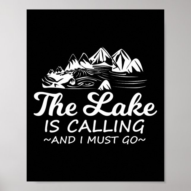 Poster O Lago Está Chamando E Eu Devo Ir Piada De Barco  (Frente)