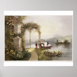 Pôster O lago, jardins de Trentham Salão, 'dos jardins