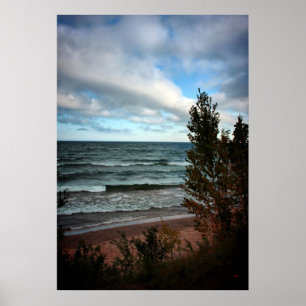 Poster O Lago Michigan - St. Ignace, MI