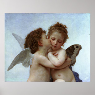 Poster O L'Amour de Bouguereau e a psique, enfants