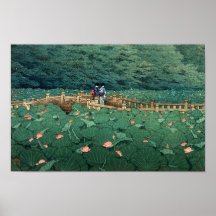 O lance no santuário de Benten em Shiba