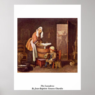 Poster O Laundress por Jean-Baptiste Simeon Chardin